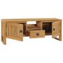 TV Cabinet 120x32x45 cm Solid Teak Wood Image 2