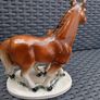 Beautiful Vintage Porcelain Horse with Foal Image 4
