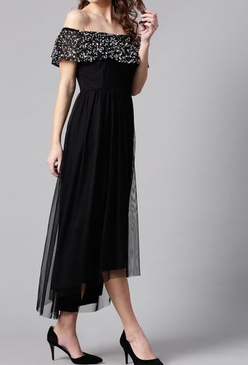 black evening dress