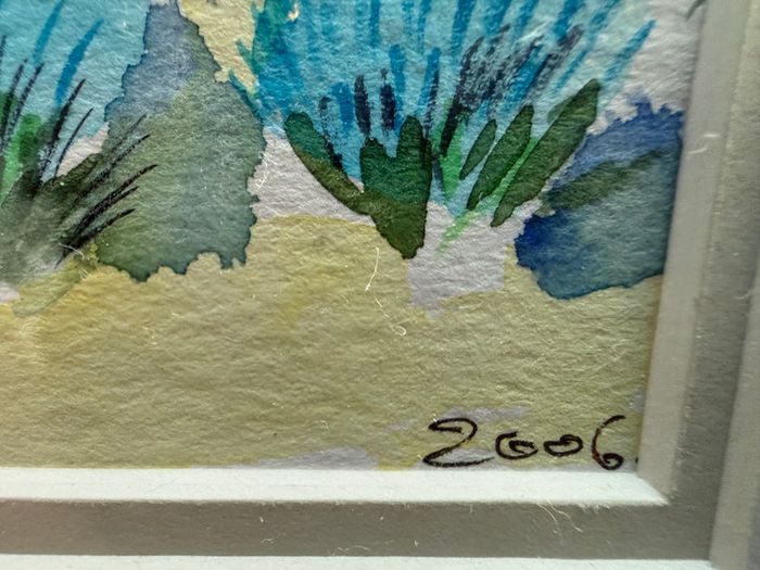 Original Gerard Chambeltaz - Framed Watercolour Landscape
