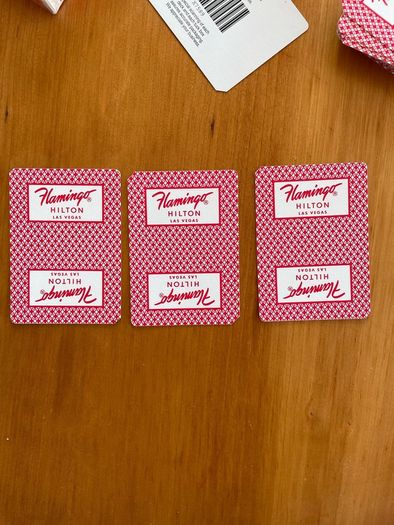 The Flamingo Casino Played & Clipped  & New York Playing Cards
