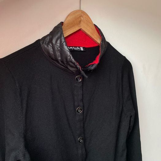 Betty Barclay Hybrid Knit & Quilted Longline Jacket Coatigan Black