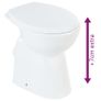 High Rimless Toilet Soft Close 7 cm Higher Ceramic White Image 8