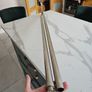 Chrome silver curtain rail with rings Image 3