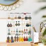 100 Holes Earring Stand Holder 5-Tier Earring Organiser Earring Display Stand Rack Jewellery Stand Holder Organiser Tower with Tray for Earrings Studs (MULTIPLE COLOURS) Image 5