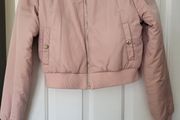 Girls pink bomber jacket coat - Size 12-13 years / 152-158cm