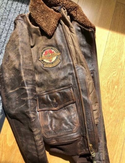 Ralph Lauren Iconic G-1 Bomb Leather Jacket
