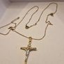 10k gold cross 9ct chain Image 2