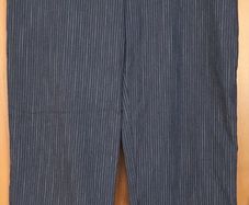 Ladies Blue Striped Ankle Length Trousers by Feria