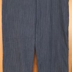 Ladies Blue Striped Ankle Length Trousers by Feria