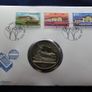 Lichtenstein 5 Euro rare pattern proof coin 1997 stamp cover Image 2