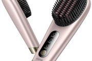 Cordless Hair Straightener Brush,[2024 Upgraded] Portable Mini Straightening Brush for Travel, Negative Ion Hot Comb Hair Straightener for Women, 6400 mAh USB Rechargeable, 100M+,Ions Hot Brush