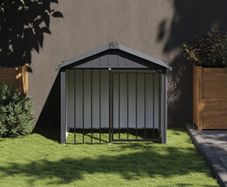 Dog House with Roof Black 117x103x102 cm Galvanised Steel