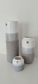 Set of 3 Brand new Grey ombre ceramic vases from Next