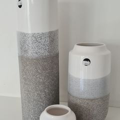 Set of 3 Brand new Grey ombre ceramic vases from Next