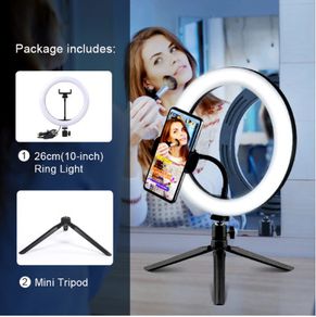 Selfie Ring Light With Tripod Photography Led Rim Of Lamp Mobile Holder Support Tripod Stand Ringlight For Live Video Streaming