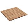 22 pcs Decking Tiles 30x30 cm 2 sqm WPC Teak Colour Image 2