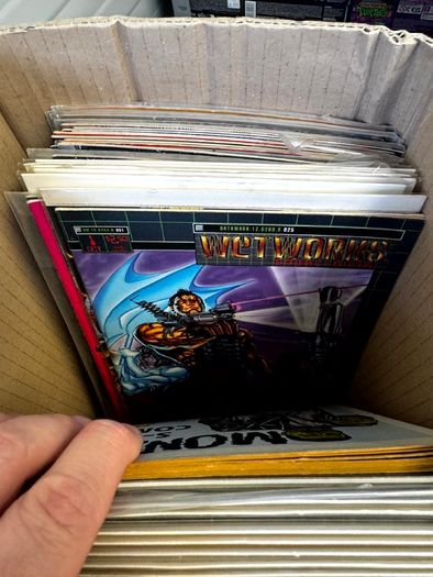 Image Long Comic Box w 275 comics for Sale