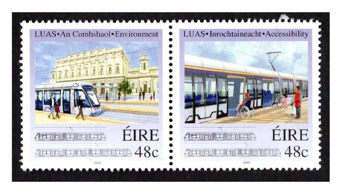 2004 Ireland Inauguration of Luas Tram Commemorative Stamps Mint Never Hinged (MNH)