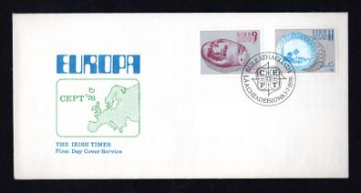 1976 Ireland Europa: Irish Delph Commemorative Stamp Illustrated Addressed The Irish Times First Day Cover (FDC)