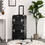 3-in-1 Makeup Trolley Black S Trolley, make-up case, cosmetic case, for nail design, make-up organizer, case with carrying box Image 3