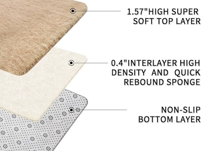 Lemon Rugs Living Room 120x160cm, Beige Area Rugs for Bedroom, Washable Anti Slip Extra Large Shaggy Soft Rug Fluffy Modern Floor Carpets Mat Beside Carpet for Kids Living Room