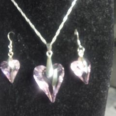 Swarovski Element Pendant and Earrings