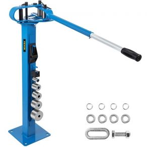 Compact Bender Metal Manual Floor Type 7 Dies 1-3" Fabrication Metal Pedestal Solid Handle Telescoping Mountable 117.2cm Handle Rod Tube for Shape Steel