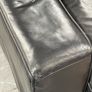 Black Faux Leather Corner Sofa Image 5