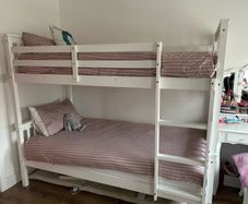 bunk beds with mattresses
