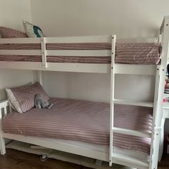 bunk beds with mattresses