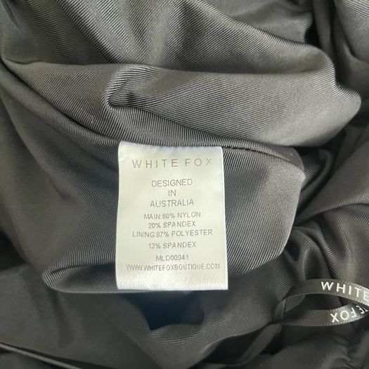 White Fox Raise Hell Long Sleeve Mini Dress Black - Size Large