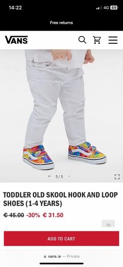 Toddler glow in the dark vans size 21