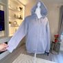 Ladies Grey Zip through Hoodie Size UK Large 14 / EU 42 Image 6