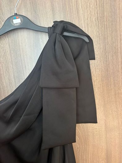 Long Black satin dress, Size L
