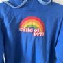 Blue "Child of 1973" Hoodie Mens Medium Image 2