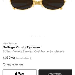 Bottega Veneta Eyewear Oval Frame Sunglasses