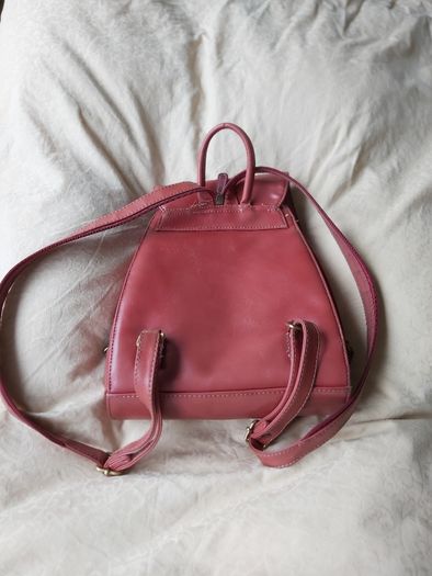Genuine red leather bag