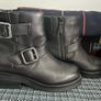 Leather biker boots Image 3
