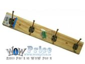 37711 Hangers Clothes Pine Wood Rack 4 Hooks