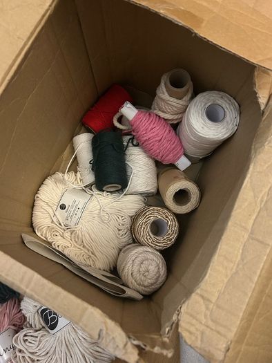 Macrame wool and accessories