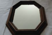 Antique French mirror wooden frame octagon shape