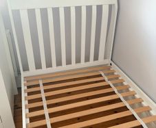 Single bed - white sleigh bed