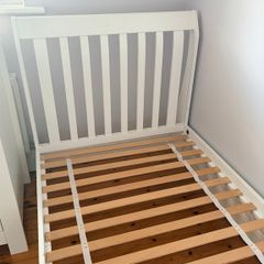 Single bed - white sleigh bed