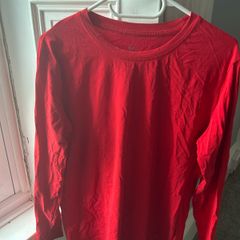 Red Long Sleeve Top / Size L