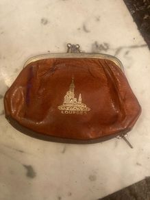 Vintage  70's "Lourdes" Leather Coin Purse.