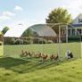 Large Metal Chicken Coop 3 x 3.97 x 2 m Walk-in Chicken Run House, Doom Roof Hen House Enclosure with Cover and Security Lock, Outdoor Duck Rabbit Cage Poultry Pen for Backyard, Farm, Yard Use Image 2