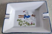 Vintage Rare bone china Limoges goose ashtray