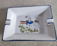 Vintage Rare bone china Limoges goose ashtray