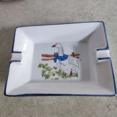 Vintage Rare bone china Limoges goose ashtray